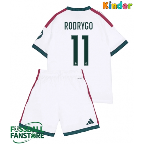 Real Madrid Rodrygo Goes #11 Replik Heimtrikot Kinder 2026-27 Kurzarm (+ Kurze Hosen)